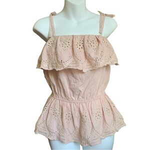 NWOT Ank Rouge Japanese Clothing Brand Eyelet Top Size M